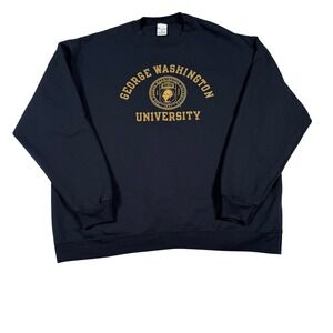 Champion George Washington University Sweatshirt Mens 2XL Navy Blue Crewneck GWU